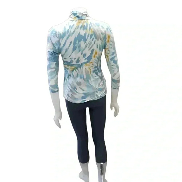 Tommy Bahama Tie Dye Floral Stretch Wrap Style Stretch Top Size Small - Picture 4 of 9